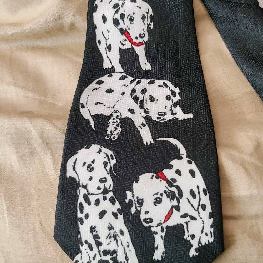 Dalmatian Patterned Dog Tie